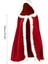 1.5m Kırmızı Başlıklı Pelerin Noel Kostümü Noel Baba Pelerini Kırmızı Manto Noel Partisi Cosplay Kostümü (Yurt Dışından) 2