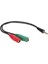 1'i 2'ye 3,5 mm Erkekten Kadına Çift Kulaklık Mikrofon Adaptörü Kulaklık Çift Ses Ayırıcı (Yurt Dışından) 3