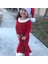 Çocuk Noel Giyim Seti Uzun Kollu Çan Alt Kadife Noel Noel Baba Kostümü 4 Parça Kıyafet Seti Bebek 2-5 Yaş Hediyesi (Yurt Dışından) 4