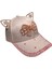 Spteks Kitti 4-8 Yaş Kız Çocuk Pembe Renk Parlak Taş Figürlü Yazlık Kep Şapka 1