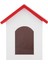 1:12 Bebek Evi Ahşap Evcil Hayvan Evi Simüle Minyatür Kulübe Modeli Taklit Oyuncak Aksesuarı Kırmızı Çatı Beyaz Duvar Kulübesi (Yurt Dışından) 1