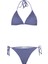 Desenli Arkası Büzgülü Üçgen Bikini 1