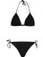 Üçgen Bikini Takım Krinkıl Siyah Renkli Kadın Plaj Modası İçin Tasarlandı 1