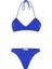 Straplez Saks Mavi Bikini Takım 1