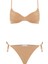 Arkası Büzgülü Gold Lurex Balenli Bikini Takım 1
