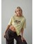 Oversize %100 Pamuk Brasil Rio De Janerio Baskılı Sarı Kadın Tshirt 1