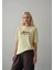 Oversize %100 Pamuk Brasil Rio De Janerio Baskılı Sarı Kadın Tshirt 2