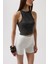 Yıkamalı Halter Yaka Crop Bluz 4
