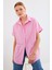 20120 Oversize Kısa Kollu Gömlek - Pembe 1
