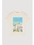 Santorini Baskılı Ekru Kadın T-Shirt TSH00345 1