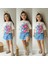 Stitch Temalı Şort Etekli Kot Takım 5