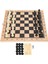 3'ü 1 Arada Ahşap Satranç Dama Tavla Katlanabilir Taşınabilir Etkileşimli Satranç Tahtası Oyuncağı M 29 x 29 cm / 11,4 x 11,4 Inç (Yurt Dışından) 2