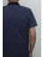 Fistan Store Erkek Lacivert Desenli Klasik Kesim Rahat Kalıp Tek Cepli Polo Yaka Tişört 4