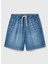 Normal Bel Regular Fit Koyu Indigo Erkek Çocuk Şort 4DHJC9047 1
