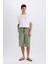 Long Fit File Astarlı Uzun Boy Kargo Cep Deniz Şortu E0905AX25HS 1