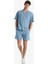 Yazlık %100 Pamuk Beli Lastikli Relax Fit Rahat Jean Bermuda Şort F5594AX25SM 3
