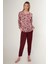 2639-S Çiçek Desenli Kadın Uzun Kollu Pijama Takımı 2