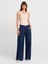 72001 Ince Kemerli Denim Pantolon-Lacivert 1