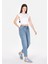 Straight Fit Kadın Indigo Jean Pantolon 3