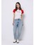 Slim Fit Yuvarlak Yaka Baskılı Kadın Beyaz Kısa Kol Tişört 3