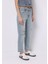 Mom Fit Yüksel Bel Daralan Paça Kadın Açik Indigo Jean Pantolon 4