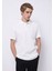 Comfort Fit Polo Yaka Düz Erkek Beyaz Kısa Kol Tişört 1