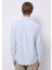 Regular Fit Shirt Neck Düz Erkek Keten Karışımlı Açik Mavi Uzun Kol Gömlek 2