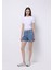 Slim Fit Yuvarlak Yaka Düz Kadın Beyaz Kısa Kol Tişört 3