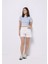 Slim Fit Yuvarlak Yaka Düz Kadın Mavi Kısa Kol Tişört 3
