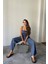 Tencel Crop Askılı Bluz - Şalvar Pantolon Tk - Indigo 2