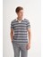 Cazador Polo Yaka Regular Fit Örme Çizgili Tişört 4033 3