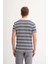 Cazador Polo Yaka Regular Fit Örme Çizgili Tişört 4033 4