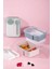 Kendinden Kaşık Çatallı Sosluklu Bölmeli Beslenme Kabı - Taşınabilir Lunch Box Soft 3
