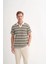 Cazador Polo Yaka Regular Fit Örme Çizgili Tişört 4033 1