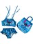 Kız Çocuk Stitch Desenli Çantalı Bikini Takımı 1