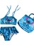 Kız Çocuk Stitch Desenli Çantalı Bikini Takımı 2