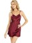 Aria's Closet Bordo Kısa Saten Gecelik 8231 1