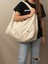 Omuz Çantası Oversize Hobo Krem 4