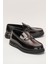 Erkek Kalın Taban Tokalı Loafer Ayakkabı Gerçek Deri Cr 2713 Bordo 5