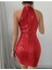 Halter Yaka Pul Payet Mini Elbise 4