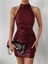 Halter Yaka Pul Payet Mini Elbise 3
