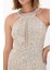 Halter Yaka Pul Payet Mini Elbise 1