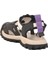 Siyah Cırtlı Hafif Unisex Çocuk Spor Sandalet 25Y614 F 4