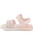 Pembe Cırtlı Taş Işlemli Kız Çocuk Sandalet 25Y600 F 2