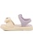 Lila Hafif Esnek Taşlı Kız Çocuk Sandalet 25Y600-5 F 2