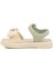 Yeşil Hafif Esnek Taşlı Kız Çocuk Sandalet 25Y600-5 F 2