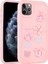 Apple iPhone 11 Pro Max Kılıf Kabartma Figürlü Parlak Hgea Toys Silikon Kapak-Pembe 1