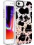 iPhone Se 2020 Uyumlu Mermer Desenli Hgea Marbello Kapak-Siyah-Beyaz 1