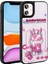 Apple iPhone 11 Kılıf Parlayan Kabartmalı Ikonik Figürlü Hgea Amas Silikon Kapak-Beyaz 1