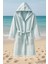 Kapşonlu Unisex Peştemal Plaj Bornozu %100 Pamuklu Seaside Stripe 2